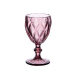 Boite de 6 verres a pied 25 cl diamond rose