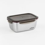Cuitisan boite alimentaire rectangulaire en inox compatible au micro - ondes 1800ml
