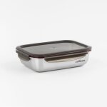 Cuitisan boite alimentaire rectangulaire en inox compatible au micro - ondes 1900ml