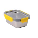 Pika - boite alimentaire 800ml en inox et couvercle en verre trempé hermétique et légère compatible micro ... Pika - boite alimentaire 800ml en inox et couvercle en verre trempé hermétique et légère compatible micro ...