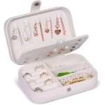 Bo�te � bijoux en cuir pu blanc