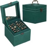 Bo�te � bijoux, rangement bijoux de voyage pour femme organisateur de bijoux filles 12 x 12 x12 cm