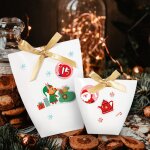 Bo�te � bonbons de no�l - lot de 24 - blanc, calendrier de l'avent de no�l - compte � rebours - bo�tes ...