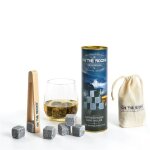 Bo�te cadeau tube pierre a whisky granits bleu