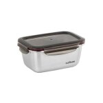 Cuitisan boite alimentaire rectangulaire en inox compatible au micro - ondes 980ml