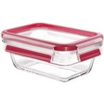 Boite de conservation rectangulaire - tefal - verre - masterseal fresh - 0. 45 l - couvercle en plastique ...