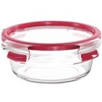 Boite de conservation ronde - tefal - verre - masterseal fresh - 0. 6 l - couvercle en plastique et joint ...