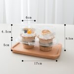 Bote a gteaux en plastique jetable, 10 pices, transparente, dme epais, bote a gteaux, fruits, fte ...