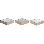 Bote  infusions - dkd home decor - estndar - bois mdf - verre - dimensions 24x24x6, 5 cm