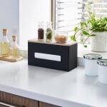 Bo�te � mouchoirs double - face l26 cm - noir