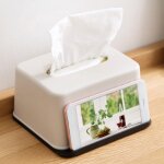 Bo�te � mouchoirs en papier amoviblle, porte - serviettes et serviettes, avec support pour t�l�phone, ...