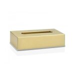 Bote  mouchoirs rectangulaire en acier inoxydable dor 0, 000000