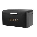 Bote a pain avec poigne aluminium 34x20x18cm grande capacit cheffinger noir