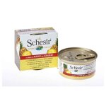 Bo�te p�t�e au filets de poulet et ananas avec morceaux de fruits pour chat - schesir - 75g