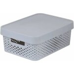 Bote de rangement ajoure curver infinity 11l gris - design scandinave