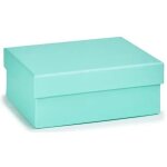 Bo�te de rangement - arte regal - 12, 5 x 8, 5 x 5 cm - carton - turquoise - personnalisable