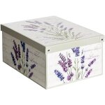 Bo�te de rangement en carton recyclable lavande 50x39x24cm lavatelli