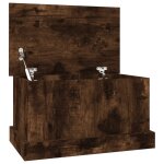 Bote de rangement chne fum 50x30x28 cm bois d'ingnierie vidaxl vidaxl