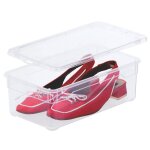 Bo�te de rangement plastique sundis clear box chaussures femme 5l transparent