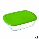 Bote a repas rectangulaire avec couvercle pyrex cook&store px vert 2, 5 l 28 x 20 x 8 cm verre silicone ...