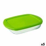 Bote a repas rectangulaire avec couvercle pyrex prep&store px vert 1, 6 l 28 x 20 cm verre (5 units) ...
