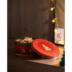 Bo�te ronde en m�tal bonni - grand format - rouge