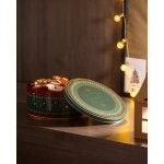 Bo�te ronde en m�tal linda - grand format - vert