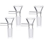 Bol de 4 pices - entonnoir en verre transparent, petit entonnoir scientifique en verre (14 mm / 0. 56 ...