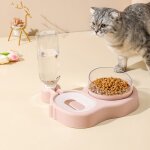 Bol d'alimentation automatique pour animaux de compagnie et chats, mangeoire pour chiens, stockage de ...
