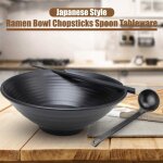 Bols et baguettes ramen japonais, ustensiles de soupe a nouilles en plastique imitation porcelaine, cuisine ... Bols et baguettes ramen japonais, ustensiles de soupe a nouilles en plastique imitation porcelaine, cuisine ...