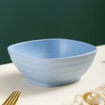 Bol carr en paille de bl, bol a salade de fruits de maison bol a soupe en plastique commercial bol ...