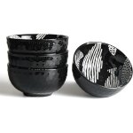 Bol a c�r�ales en c�ramique 350 ml ¿ l�ger et r�sistant noir poisson