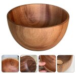 Bol cratif en bois noix de coco naturelle, dcoration de fruits, salade de fruits, bol a nouilles, bol ...