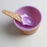 Bol a crme glace mignon pour enfants avec une cuillre cuillre a crme glace cuillre a dessert aux ...