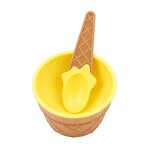 Bol a crème glacée multicolore pour enfants, créatif en option, support de cuillère a dessert, kit de ... Bol a crème glacée multicolore pour enfants, créatif en option, support de cuillère a dessert, kit de ...