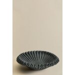 Bol d�coratif en r�sine irente vert fonc� Ø30 cm