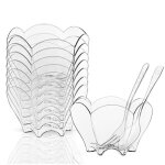 Bol a dessert en plastique jetable 90ml 24 pièces, pétale de crème glacée transparente, bol a salade ... Bol a dessert en plastique jetable 90ml 24 pièces, pétale de crème glacée transparente, bol a salade ...