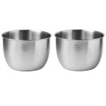 Bol mlangeur en acier inoxydable 304, 3600ml, 2 pices, design profond, cuisson des gteaux, pain, salade, ...