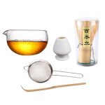 Bol matcha avec bec chawan, verre textur unique, cramique japonaise, crmonie, cadeau attentionn, ...