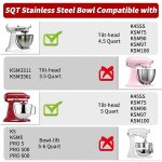 Bol mlangeur en acier inoxydable 5qt compatible avec pour batteurs sur socle a tte inclinable 4, 5 ...