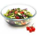 Bol m�langeur en verre, grand saladier pour servir (4. 5l)