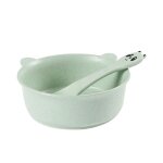 Bol en paille de bl pour enfants, ensemble de vaisselle de dessin anim, bol de service de riz, cuillre ...