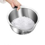 Bol passe - riz 4 en 1 en acier inoxydable pour divers aliments
