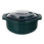 Bol en pp vert fonc� durable ¿ rangement polyvalent pour riz, salade, soupe et plus encore ¿ compatible ...