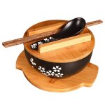 Bols ramen japonais en cramique, bol de riz dessin a la main, vaisselle rtro bol a nouilles 6. 5 pouces ...