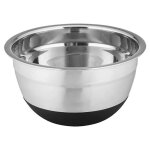 Bol rond en inox et silicone noir aru 0, 6 l
