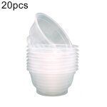 Bol rond en plastique jetable de 360ml, 20 pices, pour salade de cuisine, collations, pique - nique, ...