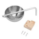 Bol de sauna en acier inoxydable, tasse  huile d'aromathrapie suspendue avec bloc en bois pour salle ...