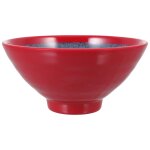 Bol a soupe el�gant en m�lamine rouge pour udon, soba, riz et salades - design durable et chic pour la ...