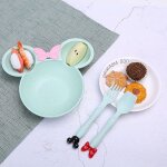 Bol souris dessin anim en fibre de bl, couverts enfant nol goodnice